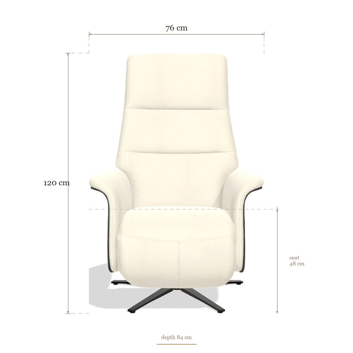 Recliner Atlas 6685, dimensions 76 x 84 x 120 cm