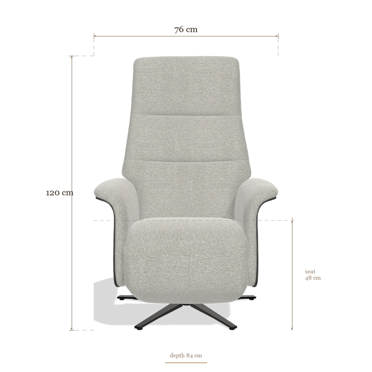 Recliner Atlas 6685, dimensions 76 x 84 x 120 cm