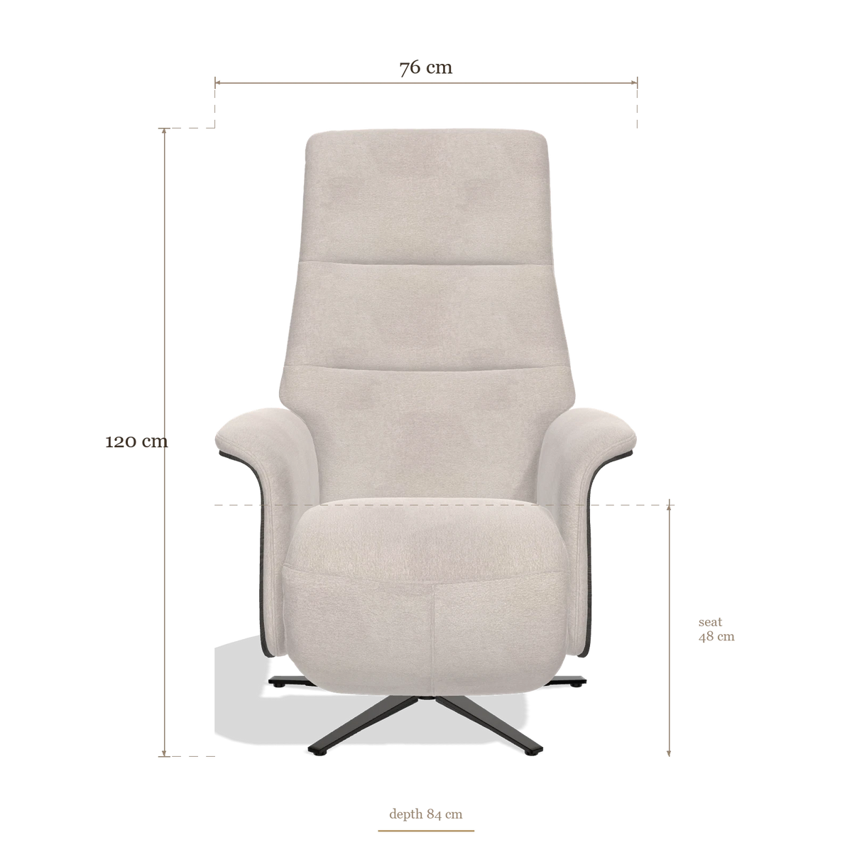 Recliner Atlas 6685, dimensions 76 x 84 x 120 cm