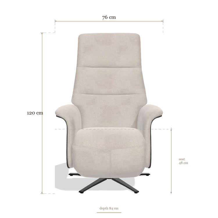 Recliner Atlas 6685, dimensions 76 x 84 x 120 cm