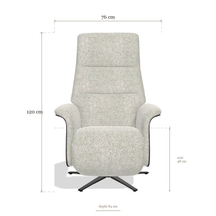 Recliner Atlas 6685, dimensions 76 x 84 x 120 cm
