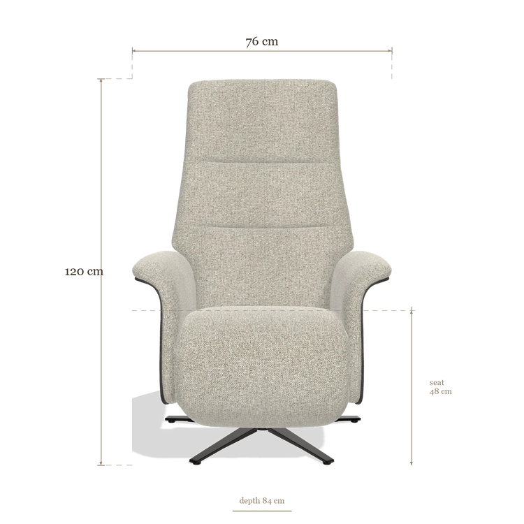 Recliner Atlas 6685, dimensions 76 x 84 x 120 cm