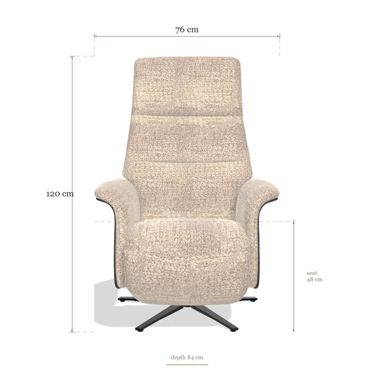 Recliner Atlas 6685, dimensions 76 x 84 x 120 cm