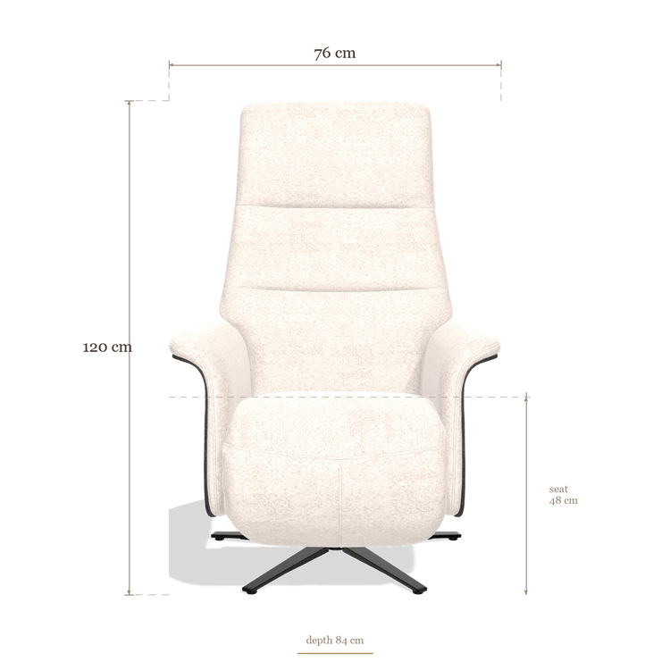 Recliner Atlas 6685, dimensions 76 x 84 x 120 cm