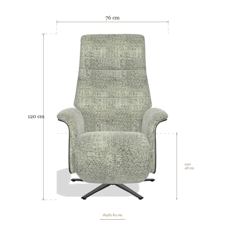 Recliner Atlas 6685, dimensions 76 x 84 x 120 cm