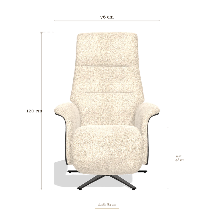Recliner Atlas 6685, dimensions 76 x 84 x 120 cm
