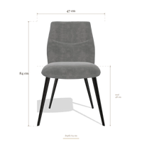 Silla de comedor sin reposabrazos Bari 6405, medidas 47 x 64 x 84 cm