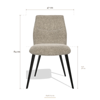 Silla de comedor sin reposabrazos Bari 6405, medidas 47 x 64 x 84 cm