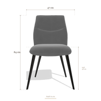 Esszimmerstuhl ohne Armlehnen Bari 6405, Maße 47 x 64 x 84 cm