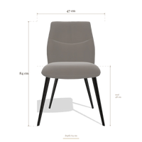 Sedia da pranzo senza braccioli Bari 6405, dimensioni 47 x 64 x 84 cm