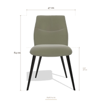 Silla de comedor sin reposabrazos Bari 6405, medidas 47 x 64 x 84 cm