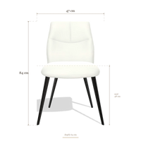 Chaise de salle à manger sans accoudoirs Bari 6405, dimensions 47 x 64 x 84 cm