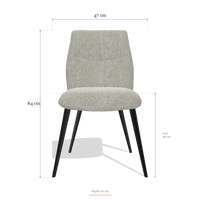 Sedia da pranzo senza braccioli Bari 6405, dimensioni 47 x 64 x 84 cm