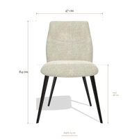 Sedia da pranzo senza braccioli Bari 6405, dimensioni 47 x 64 x 84 cm