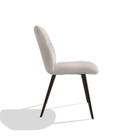 Sedia da pranzo senza braccioli Bari 6405 in tessuto Oasis 01 (grigio chiaro), gambe in espresso, vista laterale