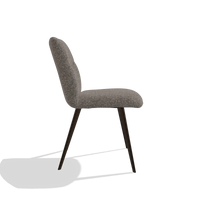 Sedia da pranzo senza braccioli Bari 6405 in tessuto Oasis 108 (grigio scuro), gambe in espresso, vista laterale
