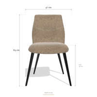 Armless Dining Chair Bari 6405, dimensions 47 x 64 x 84 cm