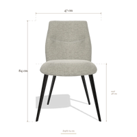 Armless Dining Chair Bari 6405, dimensions 47 x 64 x 84 cm