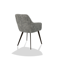 Esszimmerstuhl Bari 6405 in Stoff Be Fine 45 (Taupe), Beine in Espresso, Schrägansicht von hinten
