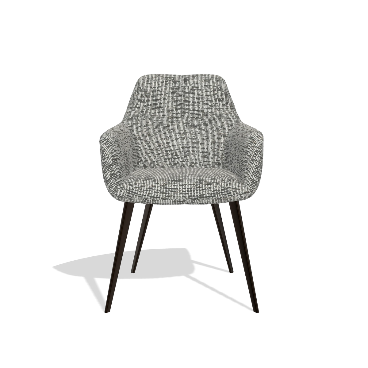 Esszimmerstuhl Bari 6405 in Stoff Be Fine 45 (Taupe), Beine in Espresso, Vorderansicht