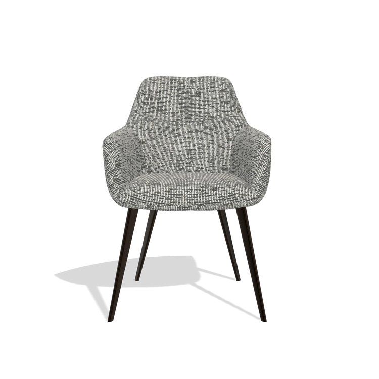 Esszimmerstuhl Bari 6405 in Stoff Be Fine 45 (Taupe), Beine in Espresso, Vorderansicht