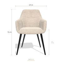 Silla de comedor Bari 6405, medidas 58 x 64 x 85 cm