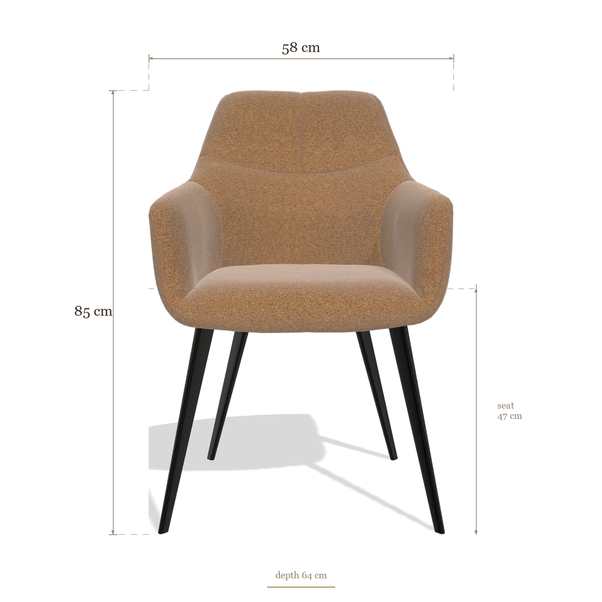 Dining Chair Bari 6405, dimensions 58 x 64 x 85 cm