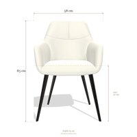 Silla de comedor Bari 6405, medidas 58 x 64 x 85 cm
