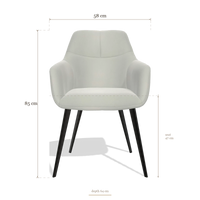 Sedia da pranzo Bari 6405, dimensioni 58 x 64 x 85 cm