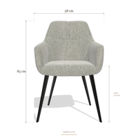 Silla de comedor Bari 6405, medidas 58 x 64 x 85 cm