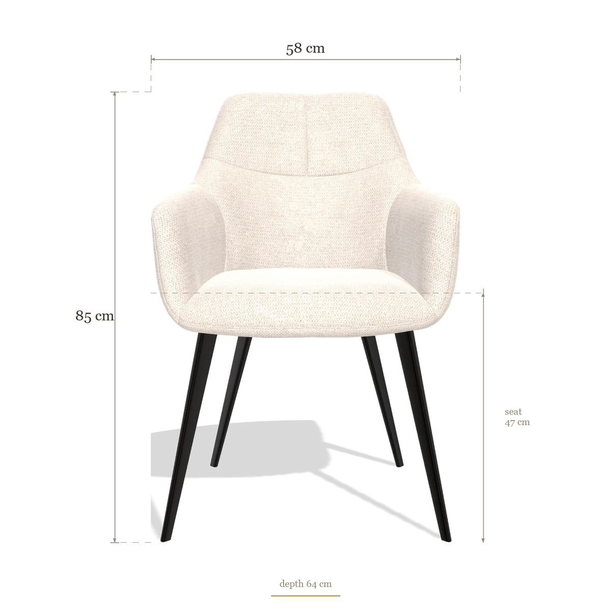 Dining Chair Bari 6405, dimensions 58 x 64 x 85 cm