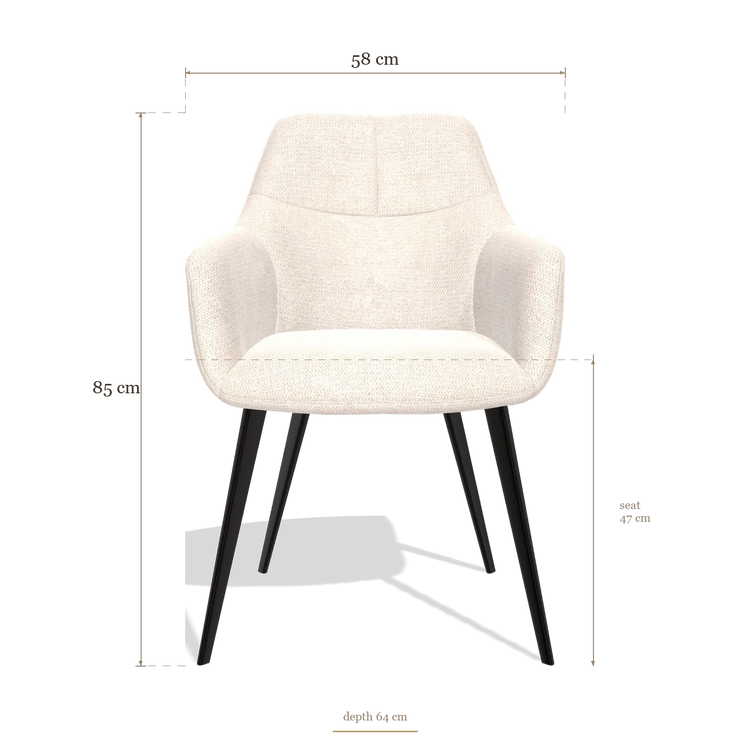 Dining Chair Bari 6405, dimensions 58 x 64 x 85 cm