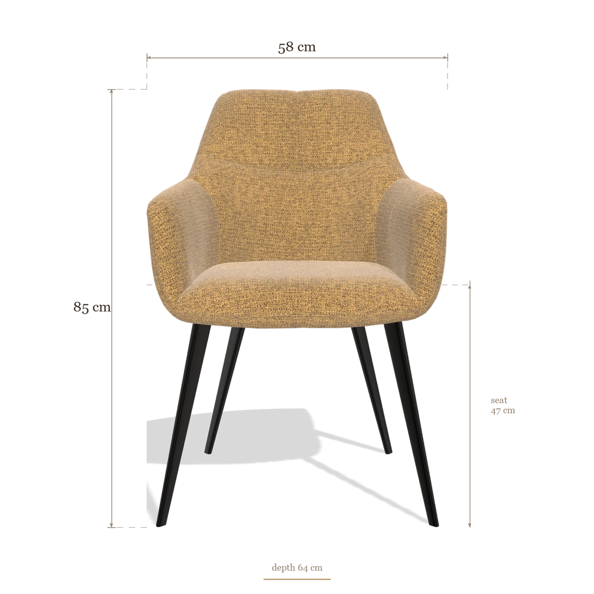 Dining Chair Bari 6405, dimensions 58 x 64 x 85 cm