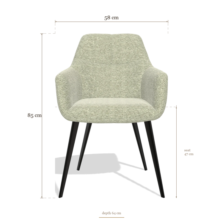 Dining Chair Bari 6405, dimensions 58 x 64 x 85 cm