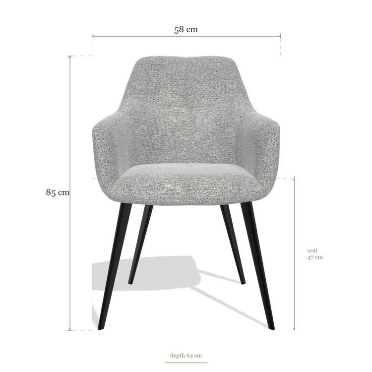 Dining Chair Bari 6405, dimensions 58 x 64 x 85 cm