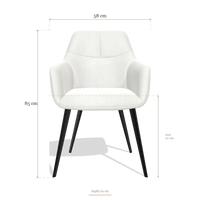 Sedia da pranzo Bari 6405, dimensioni 58 x 64 x 85 cm