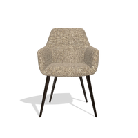Esszimmerstuhl Bari 6405 in Stoff Oasis 176 (Taupe), Beine in Espresso, Vorderansicht