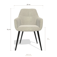 Silla de comedor Bari 6405, medidas 58 x 64 x 85 cm