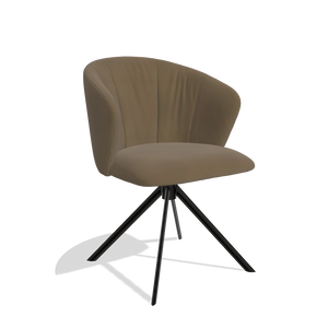 Chaise de salle à manger Bolzano - Cuir A802 - Pied pivotant