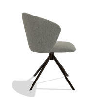 Chaise de salle à manger Bolzano 6644 en tissu Lodge 01 (taupe), pied pivotant en espresso, vue de profil