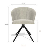 Dining Chair Bolzano 6644, dimensions 58 x 60 x 82 cm