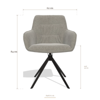 Dining Chair Como 6450, dimensions 62 x 61 x 84 cm