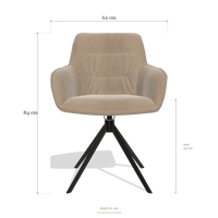 Dining Chair Como 6450, dimensions 62 x 61 x 84 cm