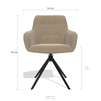 Dining Chair Como 6450, dimensions 62 x 61 x 84 cm