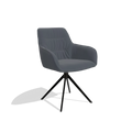 Chaise de salle à manger Como - Cuir B961 - Pied pivotant