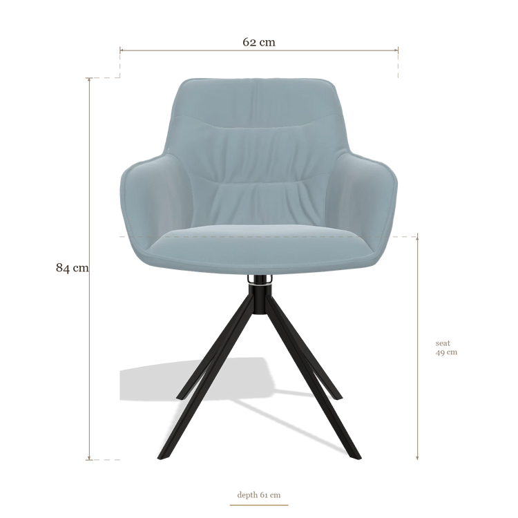 Dining Chair Como 6450, dimensions 62 x 61 x 84 cm