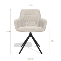 Dining Chair Como 6450, dimensions 62 x 61 x 84 cm
