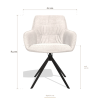 Dining Chair Como 6450, dimensions 62 x 61 x 84 cm