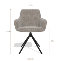 Dining Chair Como 6450, dimensions 62 x 61 x 84 cm