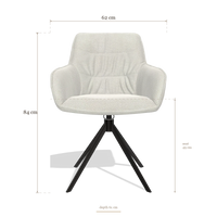 Sedia da pranzo Como 6450, dimensioni 62 x 61 x 84 cm